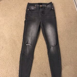 High rise grey jeans